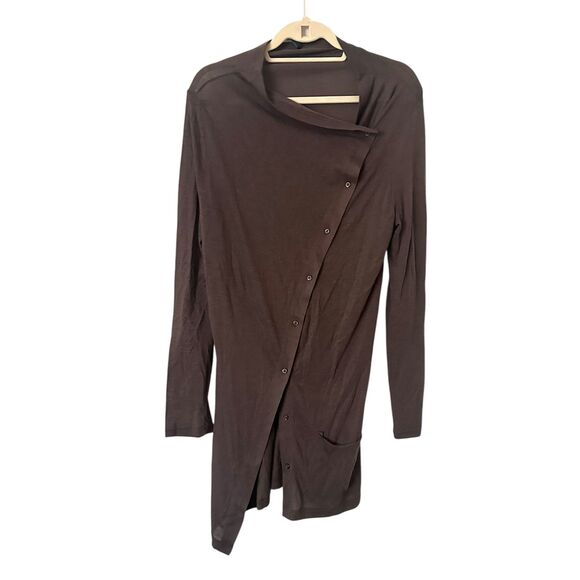 NAFNAF Wool Blend Asymmetrical‎ Wrap Knit Brown XL - Picture 1 of 6